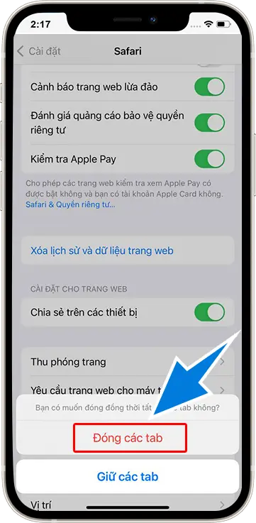 Bước 5 : Đóng Các Tab